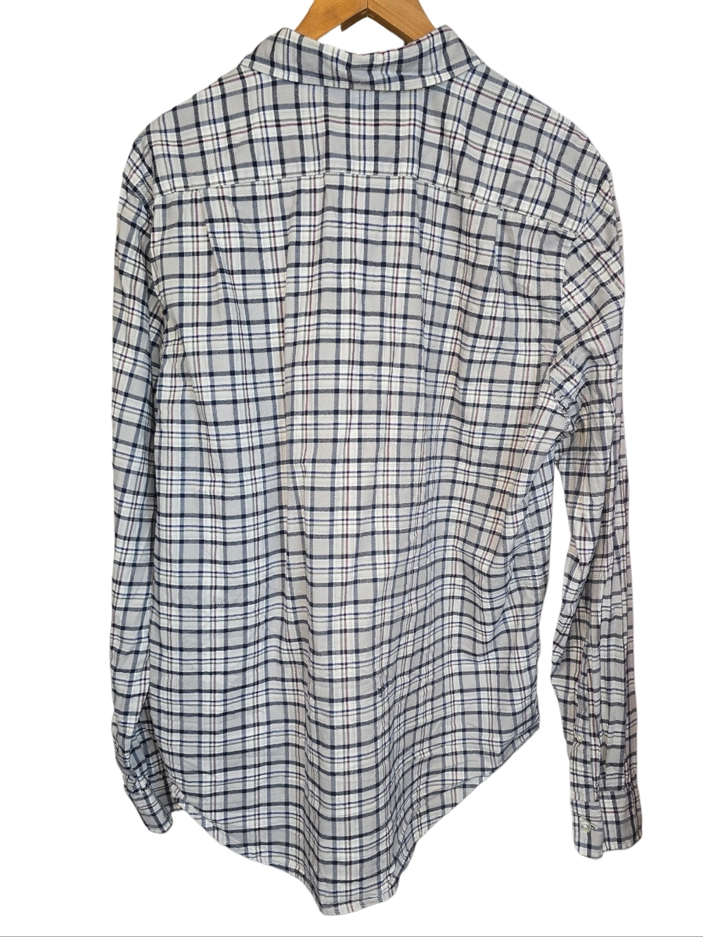 Lacoste 100% Cotton Plaid Button Down Long Sleeve Shirt Men’s Large Regular Fit - Picture 7 of 13
